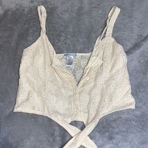 Off white crop top